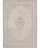 Kashan 9'6'' X 13'2'' Hand-Knotted Wool Rug 9'6'' x 13'2'' (285 X 395) / Ivory / Ivory