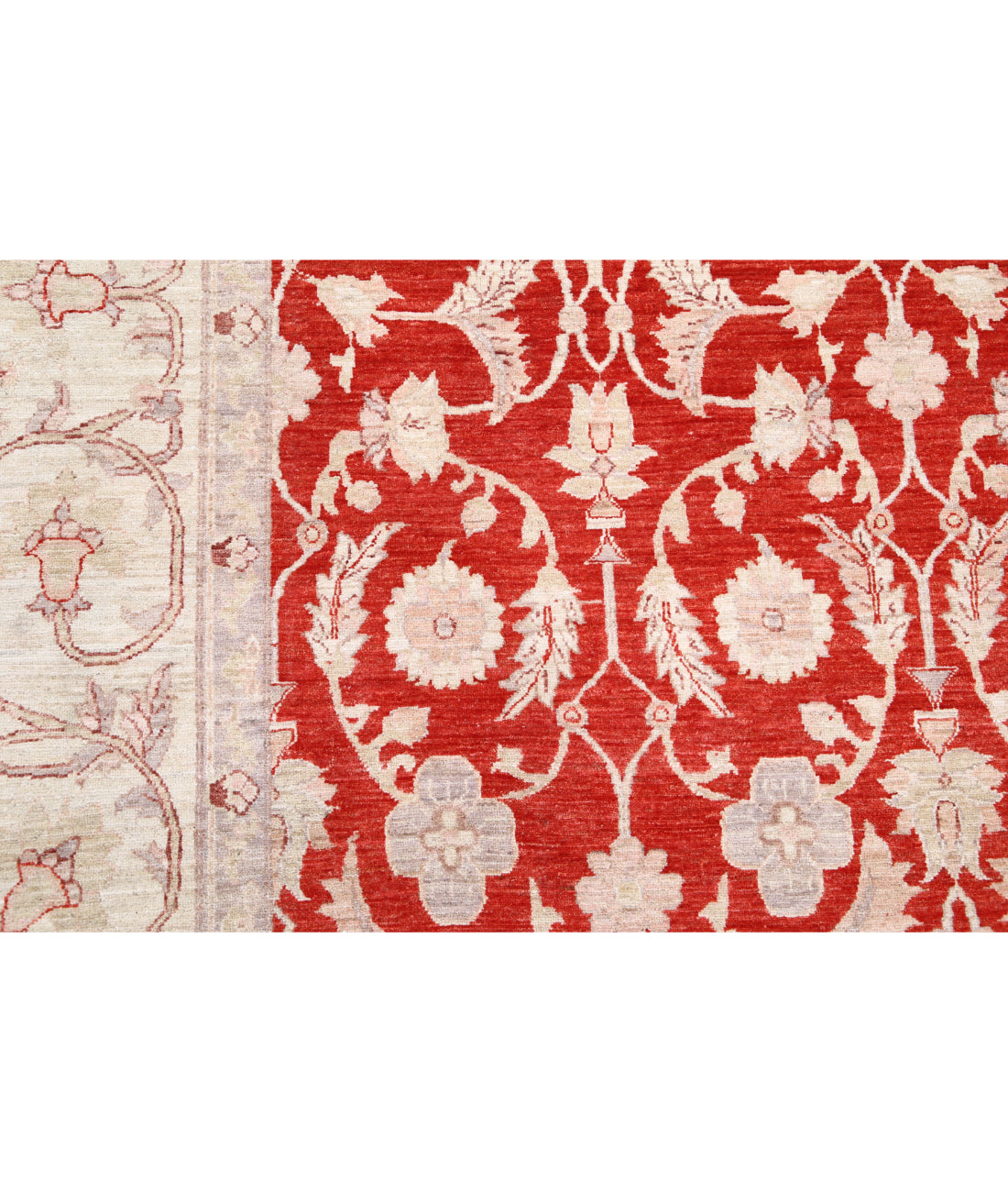 Ziegler 9'11'' X 13'7'' Hand-Knotted Wool Rug 9'11'' x 13'7'' (298 X 408) / Red / Ivory