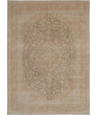 Kashan 9'5'' X 13'3'' Hand-Knotted Wool Rug 9'5'' x 13'3'' (283 X 398) / Brown / Red