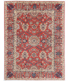 Hand Knotted Ziegler Sultanabad Wool Rug - 8'9'' x 11'7'' 8' 9" X 11' 7" ( 267 X 353 ) / Rust / Ivory