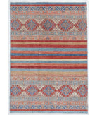 Hand Knotted Khurjeen Wool Rug - 5'7'' x 8'2'' 5' 7" X 8' 2" ( 170 X 249 ) / Multi / Red