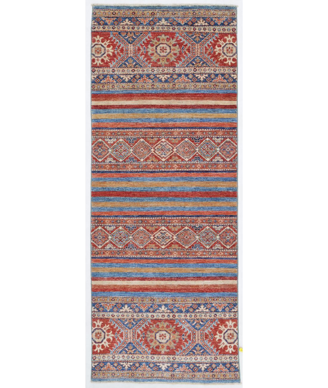 Hand Knotted Khurjeen Wool Rug - 2'5'' x 6'4'' 2' 5" X 6' 4" ( 74 X 193 ) / Multi / Red