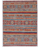 Hand Knotted Khurjeen Wool Rug - 1'10'' x 2'9'' 1' 10" X 2' 9" ( 56 X 84 ) / Multi / Blue