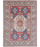 Hand Knotted Tribal Kazak Wool Rug - 8'4'' x 11'9'' 8' 4" X 11' 9" ( 254 X 358 ) / Red / Ivory