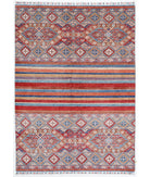 Hand Knotted Khurjeen Wool Rug - 5'7'' x 7'9'' 5' 7" X 7' 9" ( 170 X 236 ) / Multi / Red