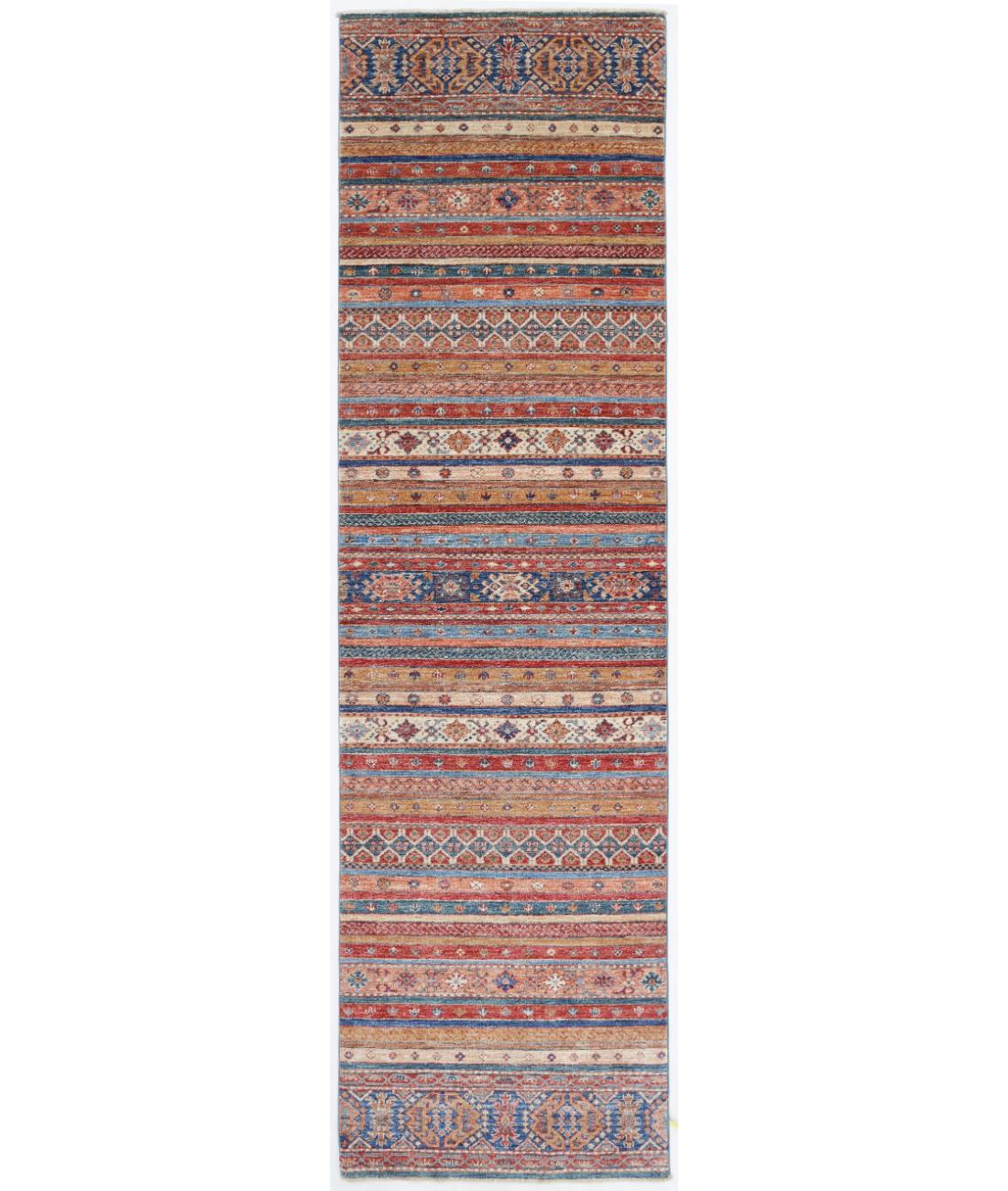 Hand Knotted Khurjeen Wool Rug - 2'8'' x 9'7'' 2' 8" X 9' 7" ( 81 X 292 ) / Multi / Red