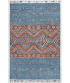 Hand Knotted Khurjeen Wool Rug - 3'2'' x 4'10'' 3' 2" X 4' 10" ( 97 X 147 ) / Multi / Blue