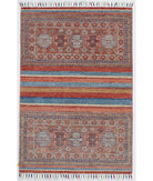 Hand Knotted Khurjeen Wool Rug - 3'3'' x 4'9'' 3' 3" X 4' 9" ( 99 X 145 ) / Multi / Taupe