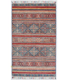 Hand Knotted Khurjeen Wool Rug - 2'6'' x 4'2'' 2' 6" X 4' 2" ( 76 X 127 ) / Multi / Red