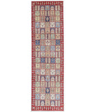 Hand Knotted Bakhtiari Wool Rug - 4'1'' x 14'0'' 4' 1" X 14' 0" ( 124 X 427 ) / Multi / Red