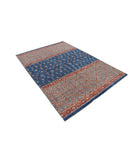 Khurjeen 5'7'' X 8'0'' Hand-Knotted Wool Rug 5'7'' x 8'0'' (168 X 240) / Blue / Blue