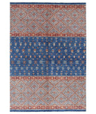 Khurjeen 5'7'' X 8'0'' Hand-Knotted Wool Rug 5'7'' x 8'0'' (168 X 240) / Blue / Blue