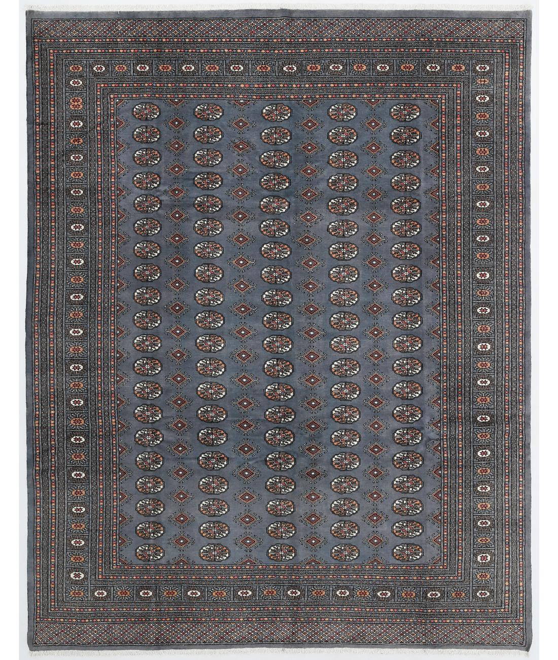 Hand Knotted Tribal Bokhara Wool Rug - 7'11'' x 10'1'' 7' 11" X 10' 1" ( 241 X 307 ) / Blue / Ivory