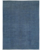 Hand Knotted Overdye Wool Rug - 8'9'' x 11'6'' 8' 9" X 11' 6" ( 267 X 351 ) / Blue / Blue