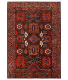 Hand Knotted Nomadic Caucasian Humna Wool Rug - 8'8'' x 12'4'' 8' 8" X 12' 4" ( 264 X 376 ) / Brown / Red