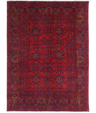 Hand Knotted Afghan Khal Muhammadi Wool Rug - 5'7'' x 7'7'' 5' 7" X 7' 7" ( 170 X 231 ) / Red / Blue