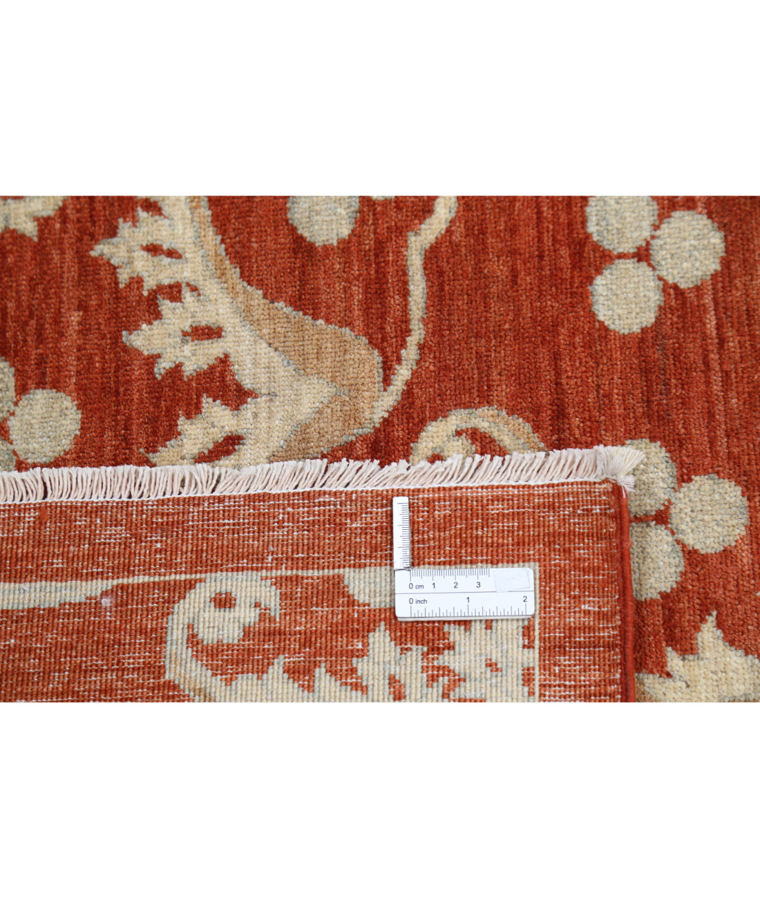 Artemix 9'8'' X 13'3'' Hand-Knotted Wool Rug 9'8'' x 13'3'' (290 X 398) / Rust / Ivory