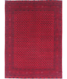 Afghan 7'9'' X 10'8'' Hand-Knotted Wool Rug 7'9'' x 10'8'' (233 X 320) / Red / Red