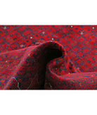 Afghan 8'2'' X 10'10'' Hand-Knotted Wool Rug 8'2'' x 10'10'' (245 X 325) / Red / Red