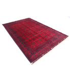 Afghan 6'6'' X 9'7'' Hand-Knotted Wool Rug 6'6'' x 9'7'' (195 X 288) / Red / Red