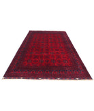 Afghan 6'6'' X 9'7'' Hand-Knotted Wool Rug 6'6'' x 9'7'' (195 X 288) / Red / Red