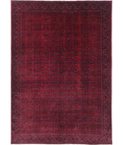 Afghan 6'6'' X 9'2'' Hand-Knotted Wool Rug 6'6'' x 9'2'' (195 X 275) / Red / Red