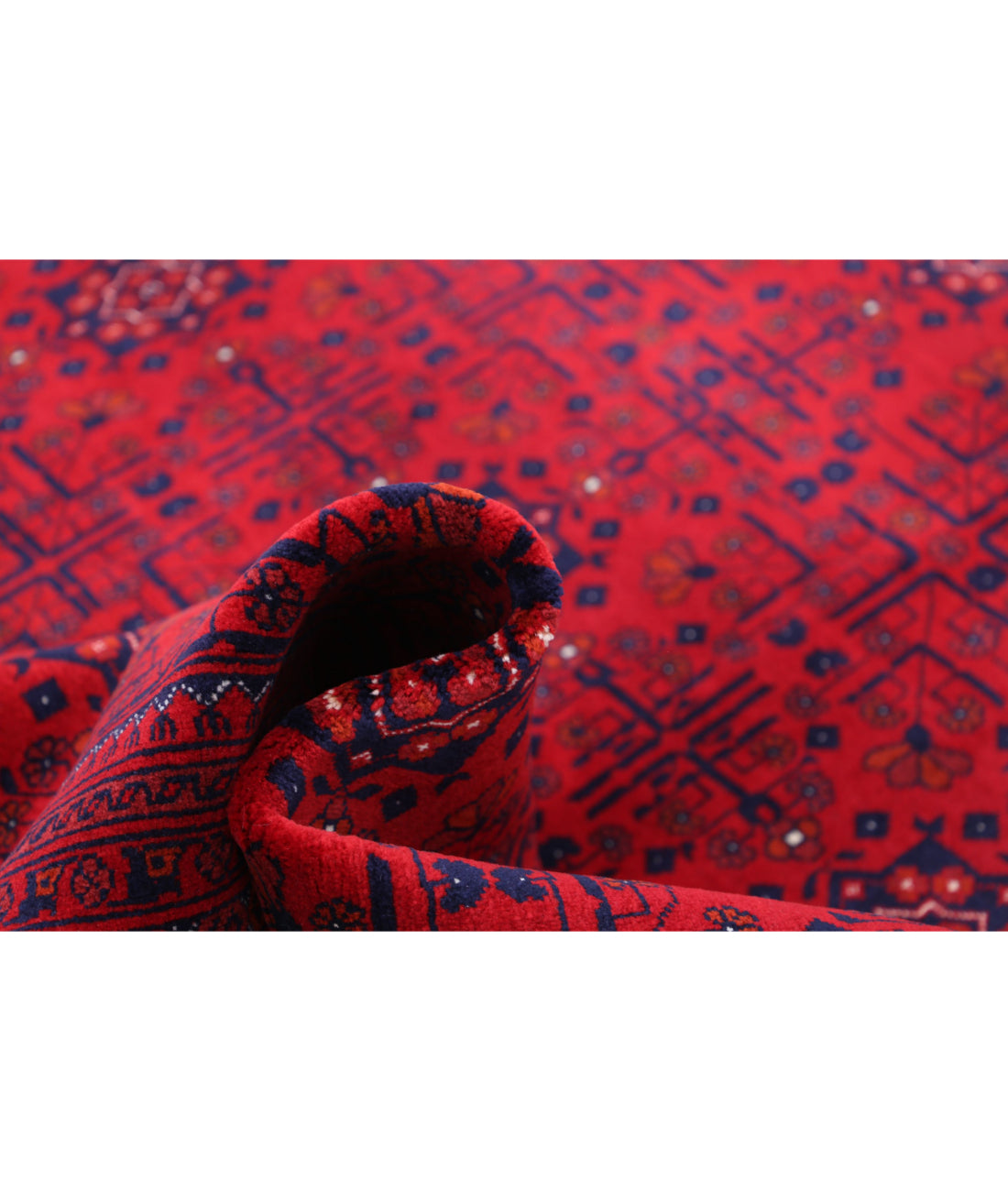 Afghan 6'5'' X 9'5'' Hand-Knotted Wool Rug 6'5'' x 9'5'' (193 X 283) / Red / Red