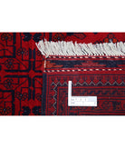 Afghan 6'5'' X 9'5'' Hand-Knotted Wool Rug 6'5'' x 9'5'' (193 X 283) / Red / Red