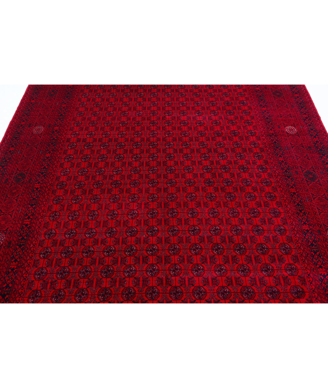 Afghan 6'6'' X 9'3'' Hand-Knotted Wool Rug 6'6'' x 9'3'' (195 X 278) / Red / Red