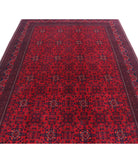 Afghan 6'7'' X 9'9'' Hand-Knotted Wool Rug 6'7'' x 9'9'' (198 X 293) / Red / Red