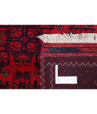 Afghan 6'7'' X 9'9'' Hand-Knotted Wool Rug 6'7'' x 9'9'' (198 X 293) / Red / Red