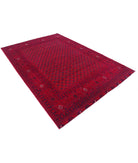 Afghan 6'6'' X 9'6'' Hand-Knotted Wool Rug 6'6'' x 9'6'' (195 X 285) / Red / Red