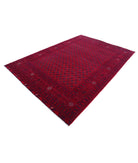 Afghan 6'6'' X 9'6'' Hand-Knotted Wool Rug 6'6'' x 9'6'' (195 X 285) / Red / Red