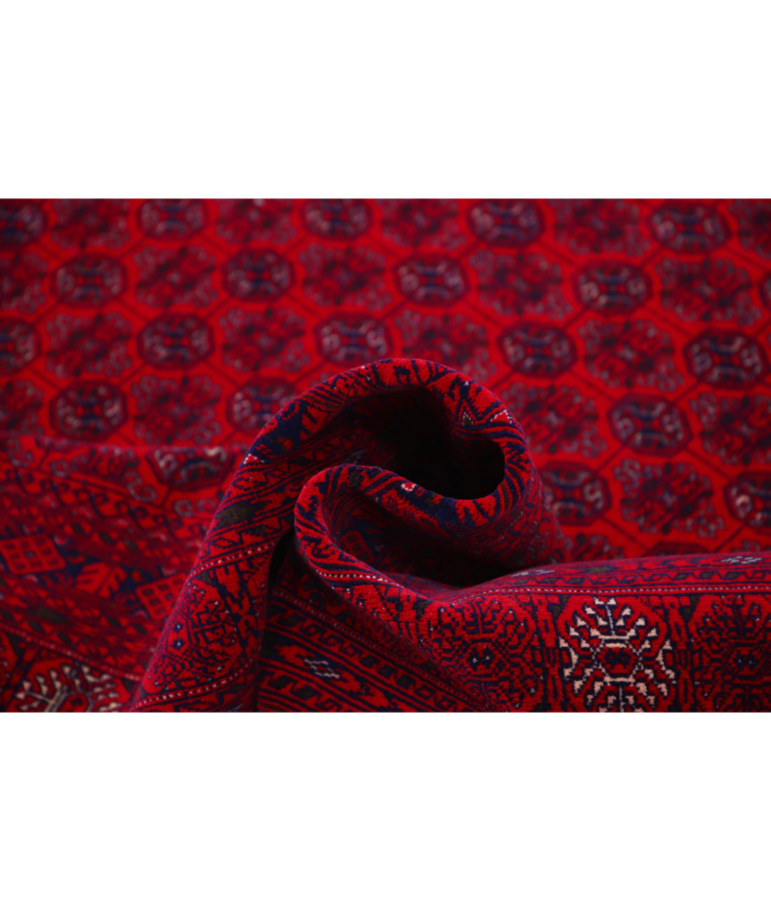 Afghan 6'6'' X 9'6'' Hand-Knotted Wool Rug 6'6'' x 9'6'' (195 X 285) / Red / Red