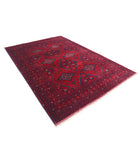 Afghan 6'8'' X 9'8'' Hand-Knotted Wool Rug 6'8'' x 9'8'' (200 X 290) / Red / Red