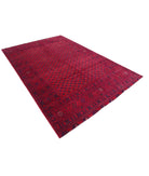 Afghan 6'5'' X 9'7'' Hand-Knotted Wool Rug 6'5'' x 9'7'' (193 X 288) / Red / Red