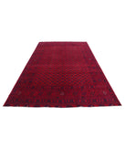 Afghan 6'5'' X 9'7'' Hand-Knotted Wool Rug 6'5'' x 9'7'' (193 X 288) / Red / Red