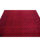 Afghan 6'5'' X 9'7'' Hand-Knotted Wool Rug 6'5'' x 9'7'' (193 X 288) / Red / Red