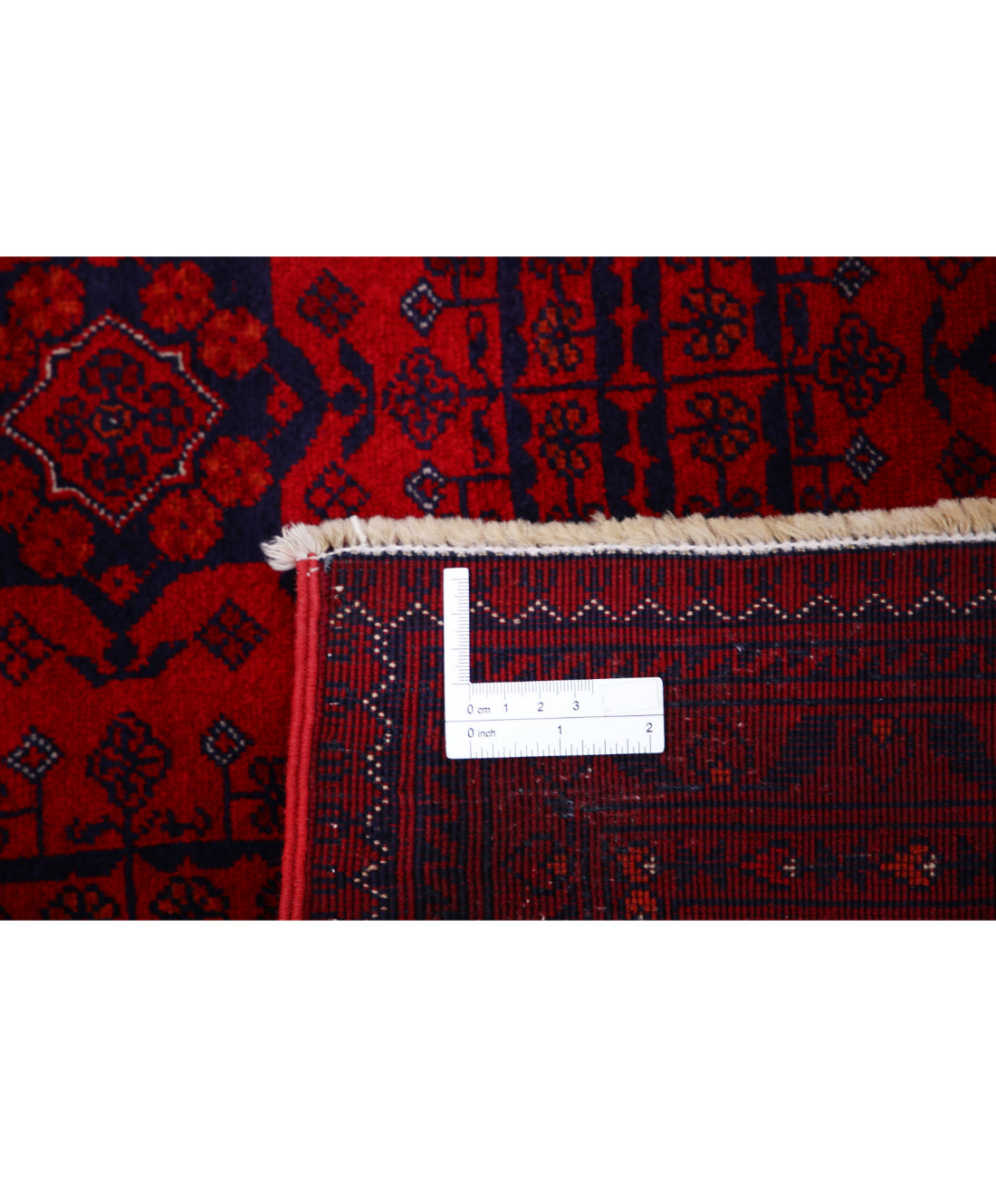 Afghan 6'6'' X 9'8'' Hand-Knotted Wool Rug 6'6'' x 9'8'' (195 X 290) / Red / Red