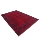 Afghan 6'7'' X 9'7'' Hand-Knotted Wool Rug 6'7'' x 9'7'' (198 X 288) / Red / Red