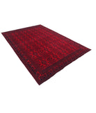 Afghan 6'6'' X 9'2'' Hand-Knotted Wool Rug 6'6'' x 9'2'' (195 X 275) / Red / Red