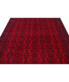 Afghan 6'6'' X 9'2'' Hand-Knotted Wool Rug 6'6'' x 9'2'' (195 X 275) / Red / Red