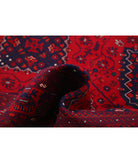 Afghan 6'7'' X 9'6'' Hand-Knotted Wool Rug 6'7'' x 9'6'' (198 X 285) / Red / Red