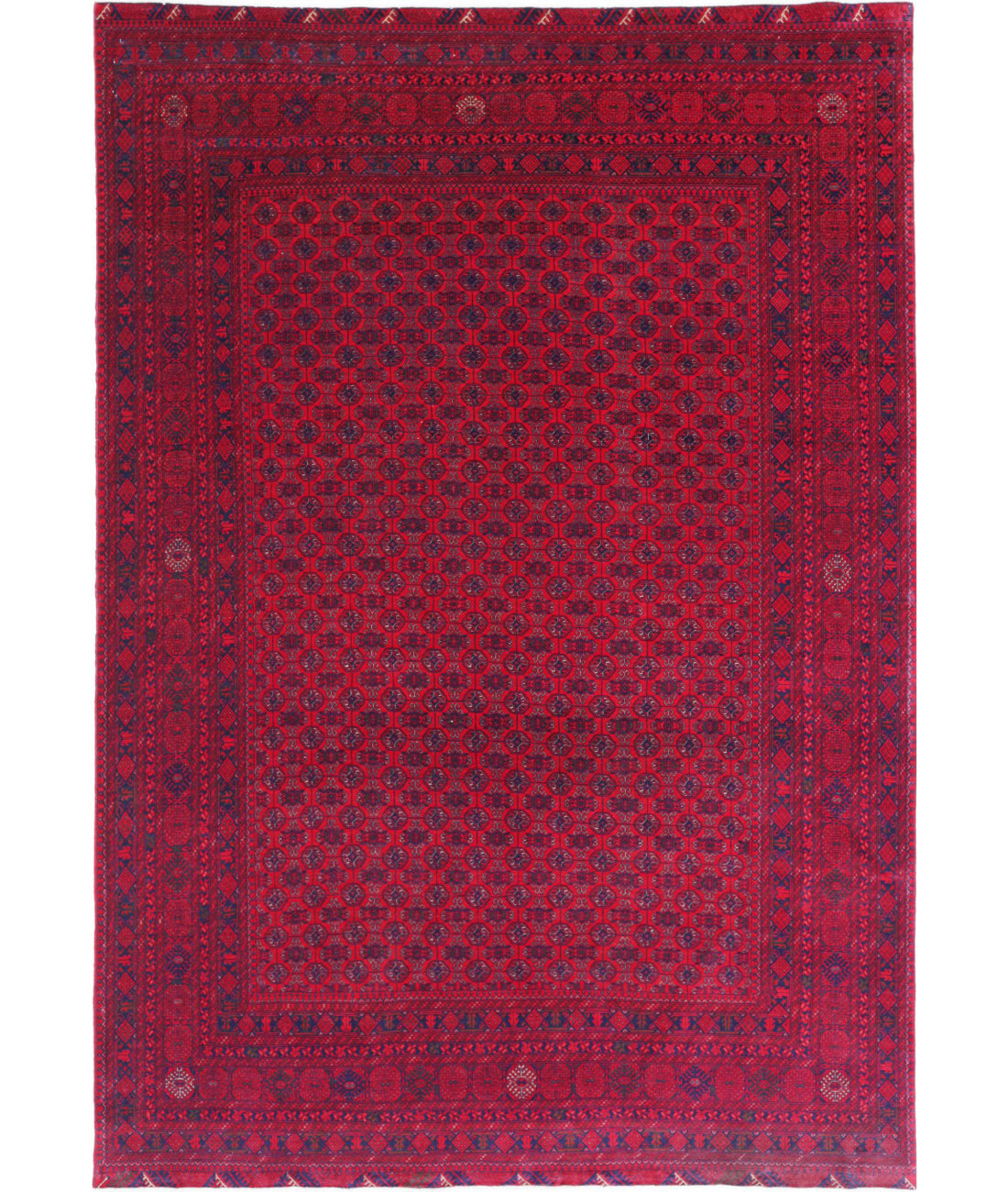 Afghan 6'5'' X 9'6'' Hand-Knotted Wool Rug 6'5'' x 9'6'' (193 X 285) / Red / Red