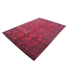 Afghan 6'8'' X 9'8'' Hand-Knotted Wool Rug 6'8'' x 9'8'' (200 X 290) / Red / Red