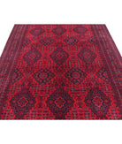 Afghan 6'8'' X 9'8'' Hand-Knotted Wool Rug 6'8'' x 9'8'' (200 X 290) / Red / Red