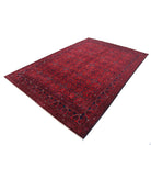 Afghan 6'7'' X 9'8'' Hand-Knotted Wool Rug 6'7'' x 9'8'' (198 X 290) / Red / Red