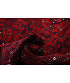 Afghan 6'7'' X 9'8'' Hand-Knotted Wool Rug 6'7'' x 9'8'' (198 X 290) / Red / Red