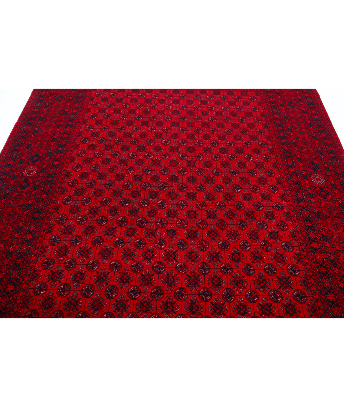 Afghan 6'6'' X 9'3'' Hand-Knotted Wool Rug 6'6'' x 9'3'' (195 X 278) / Red / Red