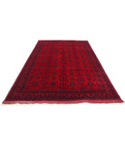 Afghan 6'8'' X 9'7'' Hand-Knotted Wool Rug 6'8'' x 9'7'' (200 X 288) / Red / Red